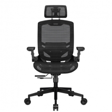 Cougar Silla VELOCISTA UNO, Respaldo de malla, Reposabrazos Ajustables, hasta 120kg, Negro