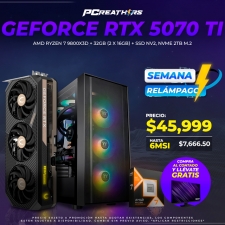 SMR004 - Equipo AMD Ryzen 7 9800X3D + 32GB (2X16GB) + GeForce RTX 5070 Ti