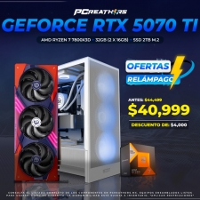 BFA006 - EQUIPO AMD Ryzen 7 7800X3D + 32GB (2x16GB) + GeForce RTX 5070 Ti