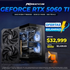BFA021 - EQUIPO AMD Ryzen 7 7800X3D + 32GB (2x16GB) + GeForce RTX 5060 Ti