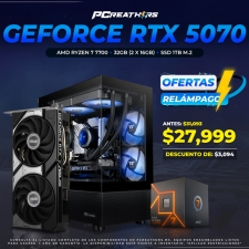BFA067 - Equipo AMD Ryzen 7 7700 + 32GB - 2 x 16GB + GeForce RTX 5070