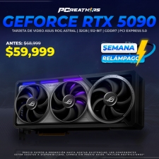 SRPCR07 - Tarjeta de Video ROG Astral GeForce RTX 5090 32GB GDDR7 OC Edition, 512-bit, GDDR7, PCI Express 5.0