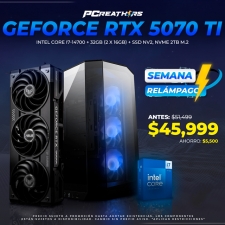 SRPCR18 - EQUIPO Intel Core i7-14700 + 32GB (2 x 16GB) + GeForce RTX 5070 Ti