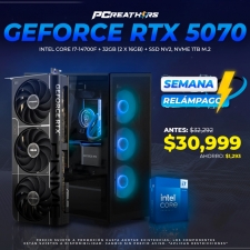 SRPCR28 - EQUIPO Intel Core i7-14700F + 32GB (2 x 16GB) + Geforce RTX 5070