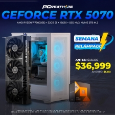 SRPCR29 - EQUIPO AMD Ryzen 7 7800X3D + 32GB (2 x 16GB) + Geforce RTX 5070
