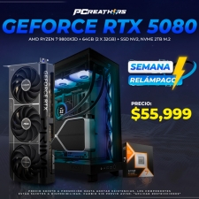 SRPCR37 - EQUIPO AMD Ryzen 7 9800X3D + 64GB (2 x 32GB) + GeForce RTX 5080