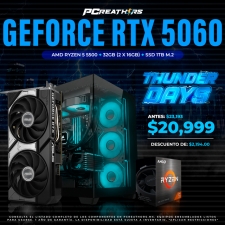 TD002 - EQUIPO AMD Ryzen 5 5500 + 32GB RAM (2X16GB) + NVIDIA GeForce RTX 5060