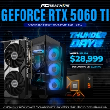 TD005 - EQUIPO AMD Ryzen 5 9600 + 24GB RAM (1X24GB) + NVIDIA GeForce RTX 5060 Ti