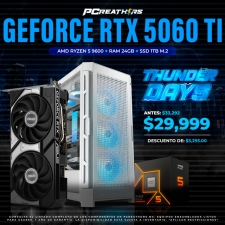 TD006 - EQUIPO AMD Ryzen 5 9600  + 24GB RAM (1X24GB) + NVIDIA GeForce RTX 5060 Ti