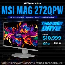 TDB008 - Monitor Gamer MSI MAG 272QPW QD-OLED X28 26.5", 2560x1440, 280Hz, HDMI/DisplayPort, Blanco