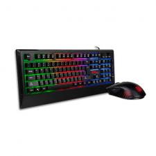 Kit Gamer de Teclado y Mouse Tt eSPORTS Challenger Combo RGB, Alámbrico, USB, Negro (Español)