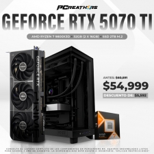 TUD016 -  EQUIPO AMD Ryzen 7 9800X3D + 32GB (2 x 16GB) + GeForce RTX 5070 Ti