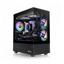 Gabinete Thermaltake View 170 TG ARGB, Micro-Tower, Micro-ATX/Mini-ITX, USB 3.0, sin Fuente, 3 Ventiladores Instalados, Negro