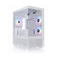 Gabinete Thermaltake View 170 TG ARGB, Micro-Tower, Micro-ATX/Mini-ITX, USB 3.0, sin Fuente, 3 Ventiladores Instalados, Blanco