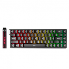 Teclado Gamer AULA WIN60 68%, Switch Magnetico, Alambrico, Black, Ingles