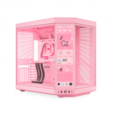 Gabinete HYTE Y70 Milk Touch, Dual Chamber, ATX, Mid Tower, Panel Táctil LCD 2.5K Integrado, Rosa