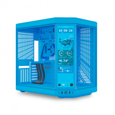 Gabinete HYTE Y70 Milk Touch, Dual Chamber, ATX, Mid Tower, Panel Táctil LCD 2.5K Integrado, Azul